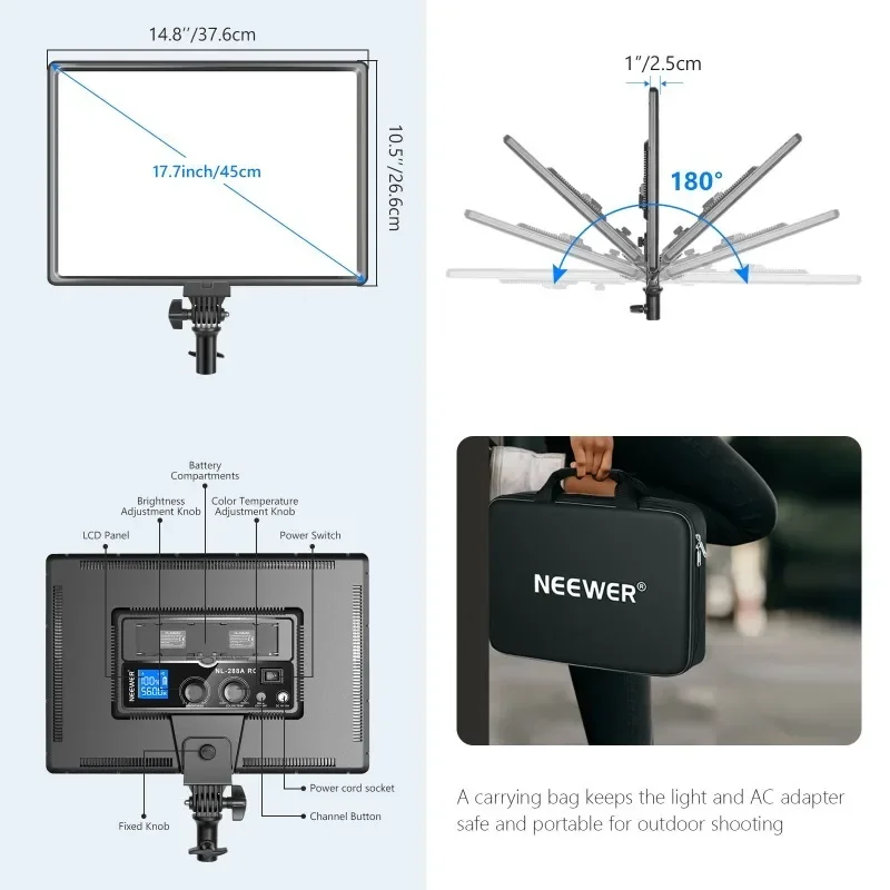 NL288 LED video light with 2.4 - огляд і ціна Led Light Panel Stream
