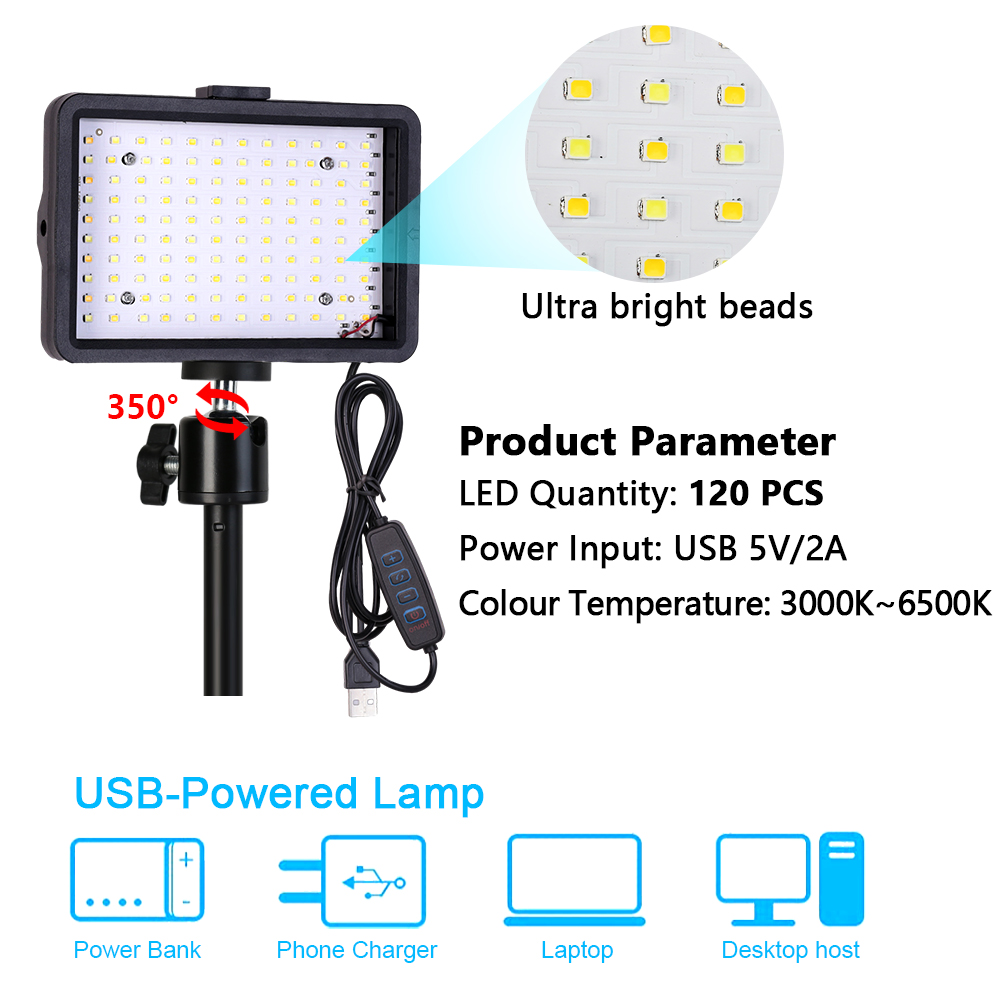 USB 5V LED Fill Light Panel 6i - огляд і ціна Led Light Panel Stream