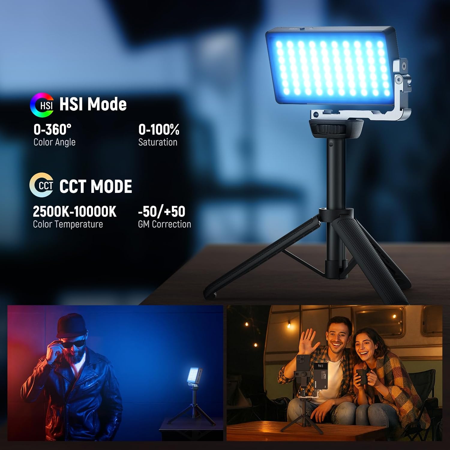 NEEWER 12W RGB Video Light On  - огляд і ціна Led Light Panel Stream